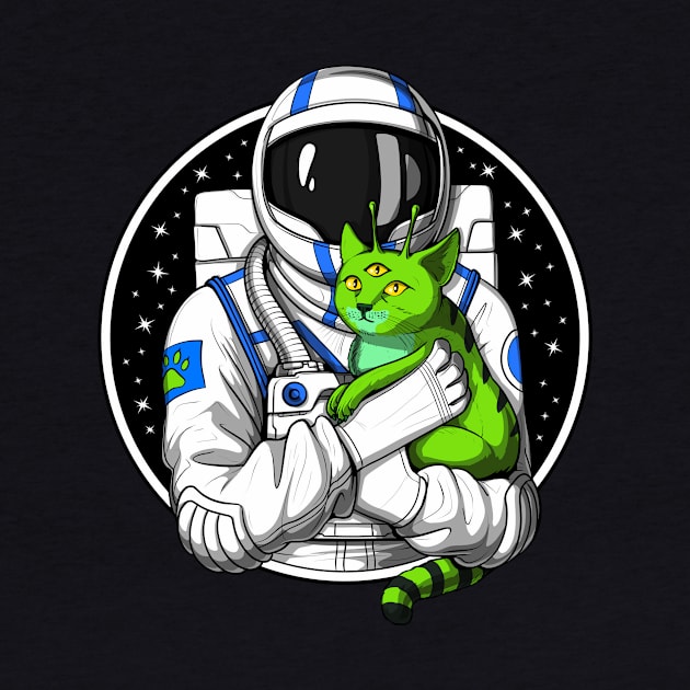 Alien Cat Astronaut by underheaven